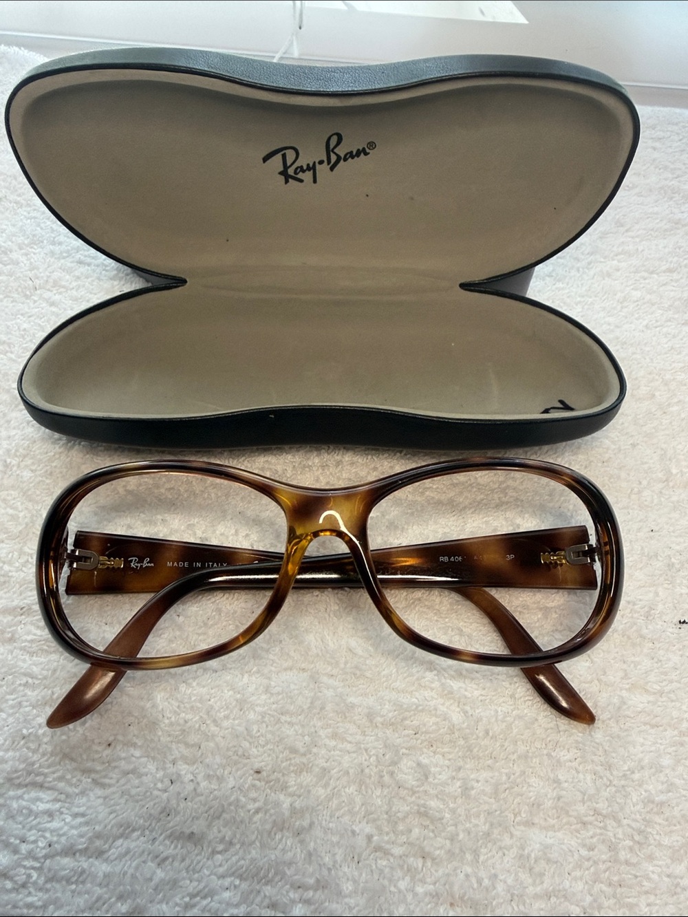 Ray-Ban RB4061 642/57 3P Tortoise Brown Sunglasses Frames Made in Italy w/ Case